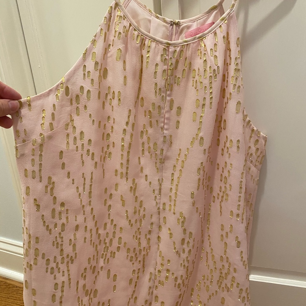 Lilly Pulitzer Pink and Gold Tank